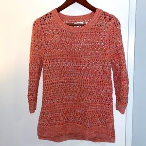 Croft & Borrow Crochet Sweater 3/4 Sleeve